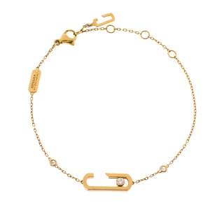 Messika Move Addiction Diamond 18K Yellow Gold Chain Link Bracelet