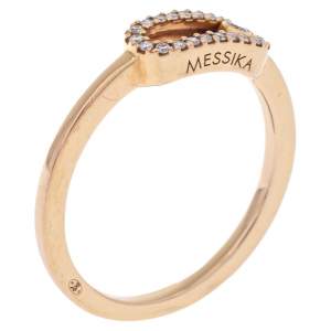 Messika Move Uno Diamond 18K Rose Gold Ring Size 50.5