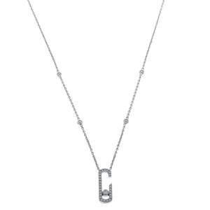 Messika Move Addiction Pave Diamond 18K White Gold Necklace 