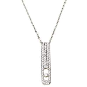 Messika My First Diamond Pave 18K White Gold Pendant Necklace
