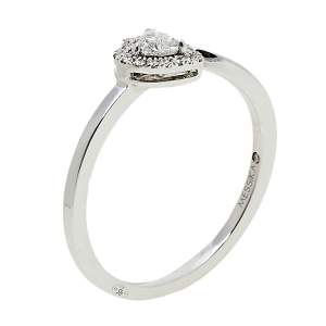 Messika Joy Coeur Diamond 18K White Gold Ring Size 54