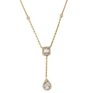 Messika My Twin Tie Diamond 18K Yellow Gold Necklace