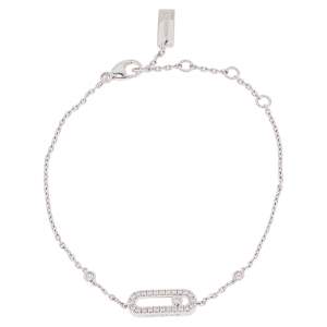 Messika Move Uno Pavé Diamond 18K White Gold Bracelet