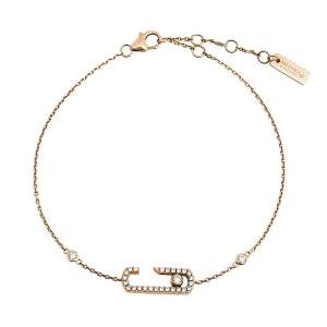Messika Move Addiction Diamond 18K Rose Gold Chain Link Bracelet