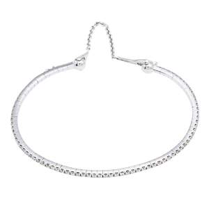 Messika Skinny Diamond 18k White Gold Cuff Bracelet