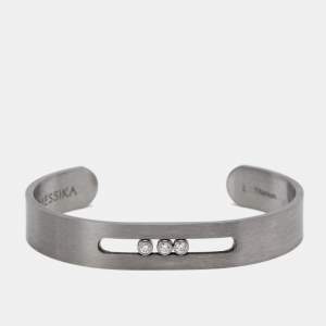 Messika Move Diamonds Titanium Open Cuff Bracelet L