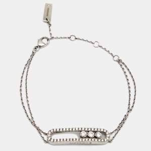 Messika Move Classic Pave Diamond 18k White Gold Bracelet