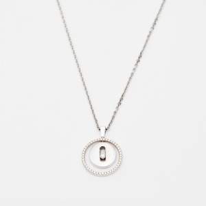 Messika Lucky Move Diamonds 18k White Gold Pendant Necklace