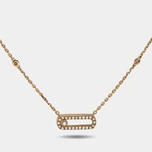 Messika Move Uno Pave 18k Rose Gold Necklace