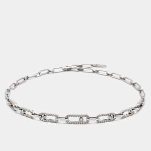 Messika Move Link Diamonds 18k White Gold Choker Necklace