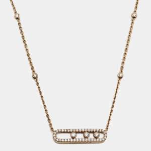 Messika Baby Move Pavé Diamonds 18k Rose Gold Necklace