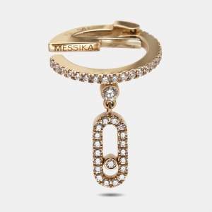 Messika Move Uno Diamond 18k Rose Gold Clip On Mono Earring