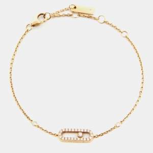 Messika Move Uno Pave Diamonds 18k Rose Gold Bracelet