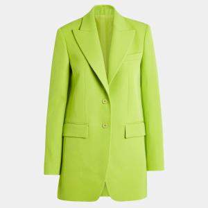 مملوكة مسبقًا سترة مايكل كورس غبردين بويفريند صوف أخضر