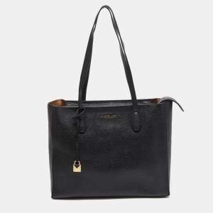 Pre Owned Michael Kors Black Leather Large Mercer Kors Studio Tote