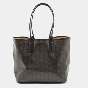 Michael Kors Black/Grey Signature Coated Canvas Large Jodie Tote