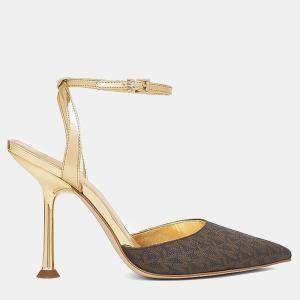 Michael Kors Imani Gold leather pumps