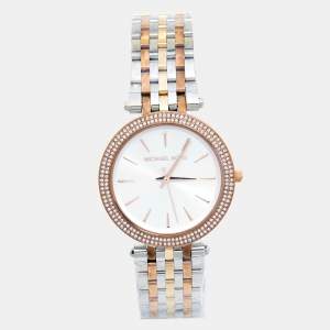 مملوكة مسبقًا ساعة يد نسائية مايكل كورس دارسي MK3202 ستانلس ستيل لونين فضية 39 مم