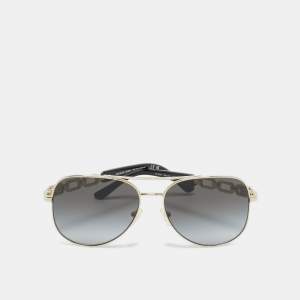 Pre Owned Michael Kors Black/Gold Tone MK 1121 Chianti Aviator Sunglasses