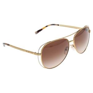 Michael Kors Gold Tone/Brown Gradient 119113 Aviator Sunglasses