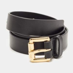 Michael Kors Black Leather Buckle Belt