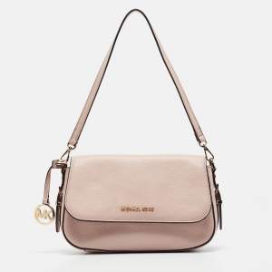 Pre Owned Michael Kors Pink Leather Large Bedford Legacy Shoulder Bag