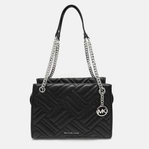 Michael Kors Black Quilted Leather Kathy Satchel