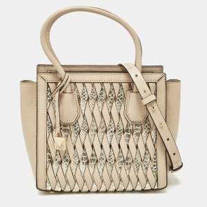 Michael Kors Beige Leather Mercer Studio Tote