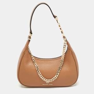 Michael Kors Brown Leather Small Piper Hobo