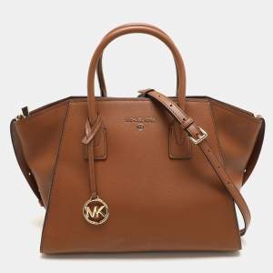 Michael Kors Brown Leather Small Avril Satchel