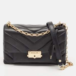Michael Kors Black Quilted Leather Cece Shoulder Bag