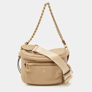 Michael Kors Beige Leather Medium Slater Sling Bag