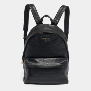 Pre Owned Michael Kors Black Leather Large Slater Backpack