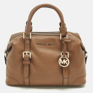 Pre Owned Michael Kors Brown Leather Small Ginger Satchel