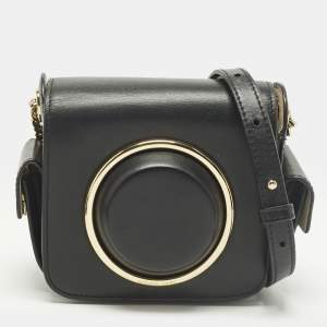 Pre Owned Michael Kors Scout Black Leather Camera Bag