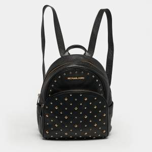 مملوكة مسبقًا Michael Kors Studded Abbey Black Leather Backpack