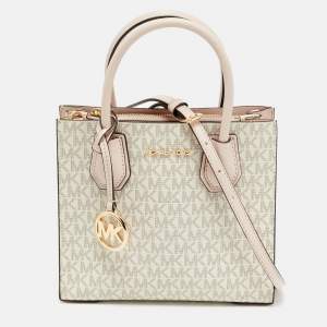 Pre Owned  حقيبة يد مايكل كورس ميني ميرسر جلد وردي فاتح