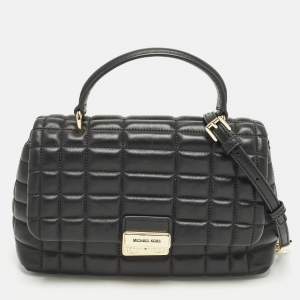 Pre Owned Michael Kors Tribeca Black Quilted Leather Shoulder Bag