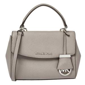 مملوكة مسبقًا Michael Kors Grey Leather Mini Ava Top Handle Bag