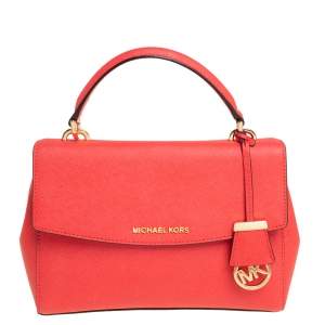 مملوكة مسبقًا Michael Kors Red Leather Small Ava Top Handle Bag
