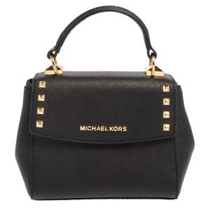 مملوكة مسبقًا Michael Kors Black Leather Mini Karla Top Handle Bag