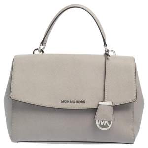 مملوكة مسبقًا Michael Kors Grey Leather Medium Ava Top Handle Bag