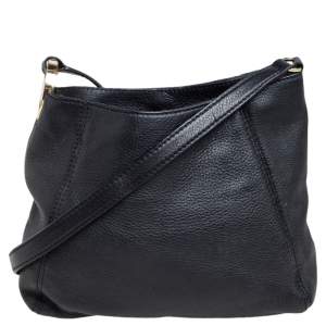 Pre Owned Michael Kors Black Leather Shoulder Bag
