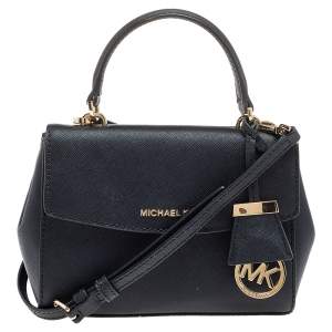 مملوكة مسبقًا Michael Kors Black Leather Ava Top Handle Bag