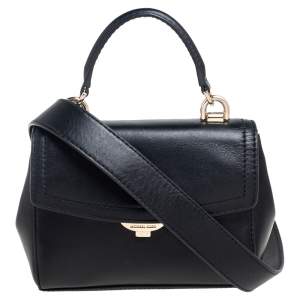 مملوكة مسبقًا Michael Kors Black Leather Ava Top Handle Bag