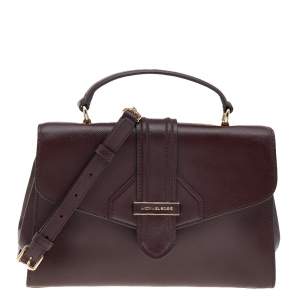 مملوكة مسبقًا Michael Kors Burgundy Leather Bleecker Top Handle Bag