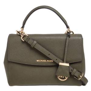 مملوكة مسبقًا Michael Kors Olive Green Saffiano Leather Small Ava Top Handle Bag