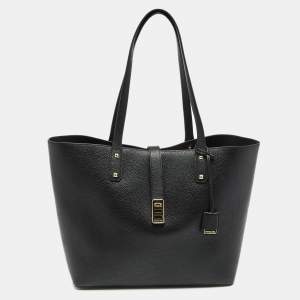 Pre Owned Michael Kors Black Leather Large Karson Carryall Tote