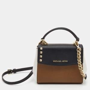 Pre Owned Michael Kors Tricolor Leather Mini Karla Top Handle Bag