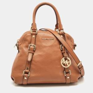 Pre Owned Michael Kors Brown Leather Bedford Satchel